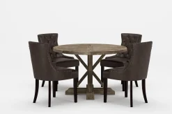 Lyon Premium Förlängningsbar Matgrupp 120-160 cm + 4 Tuva St