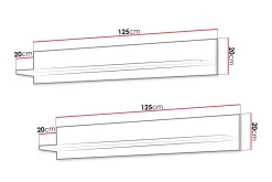 Lyrosen Vägghylla 125 cm