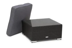 MADISON Soffbord och Loungebord Utomhus 64 cm Konstrotting Glas