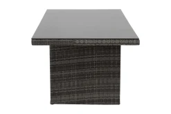 Majestic Matbord Utomhus 210x100 cm – Utebord i konstrotting med bordsskiva i Glas för Trädgård och Altan