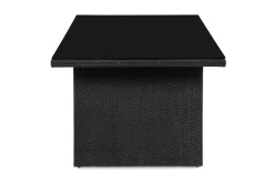 Majestic Matbord Utomhus 210x100 cm – Utebord i konstrotting med bordsskiva i Glas för Trädgård och Altan