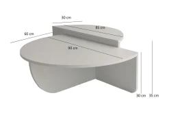 Malling Soffbord 90x30x90 cm Oval