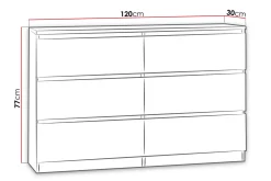 Malwa Byrå 120x30x77 cm