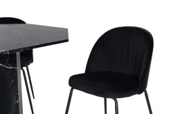Marbs Matgrupp 110 cm Rund med 4 Wrinkles stolar