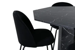 Marbs Matgrupp 110 cm Rund med 4 Wrinkles stolar