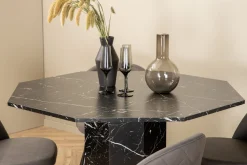 Marbs runt matbord med 4st Velvet matstol