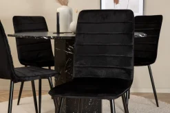 Marbs runt matbord med 4st Windu Lyx matstol