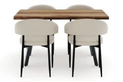 Marcelen Matbord Förlängningsbart med 4 Sawako Stolar