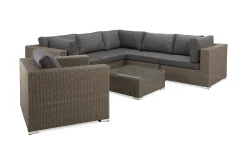 Marcus Loungegrupp Utomhus - 5-sits Loungeset i Konstrotting för Uteplats och Trädgård