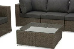 Marcus Loungegrupp utomhus - Soffgrupp till trädgård 5-sits - Loungeset konstrotting utemöbler