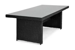 Marcus Rektangulärt Matbord utomhus 160x90 cm i konstrotting med glasskiva