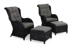 Marcus Öronlappsfåtölj med Fotpall m Dyna 2-pack