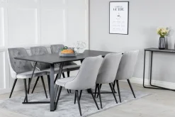 Marina Matgrupp 180 cm Rektangulär med 6 Velvet Deluxe stolar