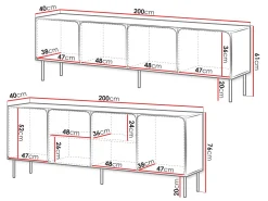 Marros Möbelset Skänk 200 cm