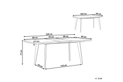 Matbord hopfällbart 160/200 x 90 cm MOSBY