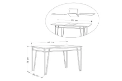 Matbord Kavilash 132 cm Rektangulär