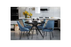 Matbord Loft24 Philip Matbord Rund 110 cm Svart