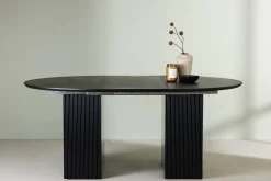 Matbord Matilda Dining Table Extendable 130/180 - Black / MDF with veneer Black