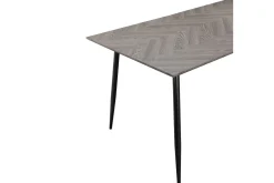 Matbord Monza 160x90x76 cm, Fiskben Viteik/Svart