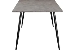 Matbord Monza 160x90x76 cm, Fiskben Viteik/Svart