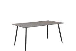 Matbord Monza 160x90x76 cm, Fiskben Viteik/Svart