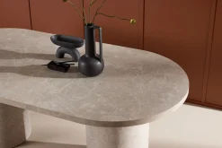 Matbord Peach Narvik Dining Table 100x200 cm - Beige Marblelook / Beige