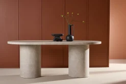Matbord Peach Narvik Dining Table 100x200 cm - Beige Marblelook / Beige
