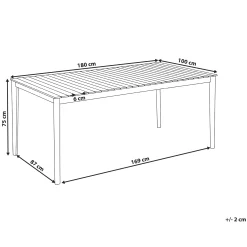 Matbord utomhus Jaco 100x180 cm Akaciaträ