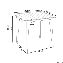 Matbord utomhus Naturno 80 cm Aluminum