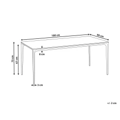 Matbord utomhus Sovareto 90x180 cm Marmoreffekt