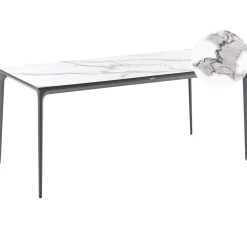 Matbord utomhus Sovareto 90x180 cm Marmoreffekt