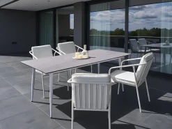 Matbord utomhus Tolentino 90x180 cm Steneffekt