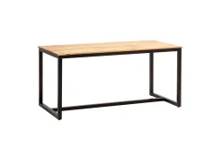 Matbord Wohnling massivt trä industriell loftstil metallbensram 160x80 cm