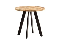 Matbord Wohnling rund massivt trä, modern lantlig stil 80 cm