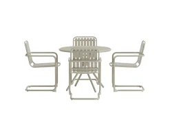 Matgrupp Chios 90 cm med 4 Stolar Utomhus