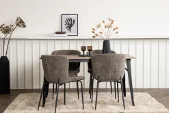 Matgrupp Tudera 140 cm Rektangulär med 4 Habesh stolar