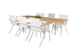 Matgrupp Utomhus Panama 160 cm Rektangulär med 6 Mexico Utestolar
