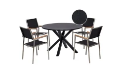 Matsalsset Maletto/Grosseto Svart/Silver