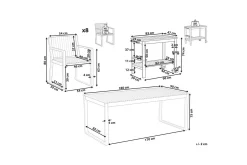 Matsalsset Sassari II med vagn 8-Sits