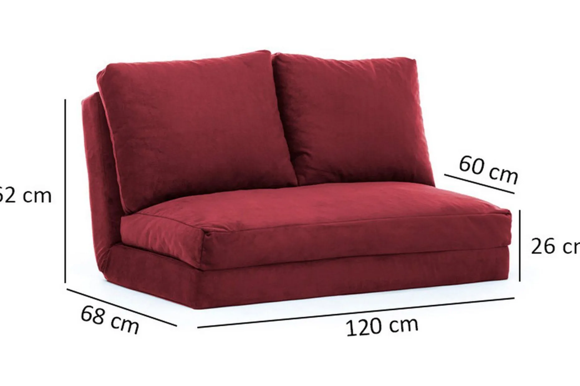Maydena Bäddsoffa 2-sits 120x185