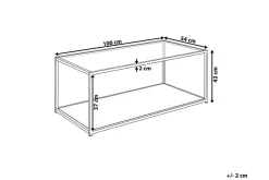 Medora Soffbord 100 cm med Förvaring Hylla