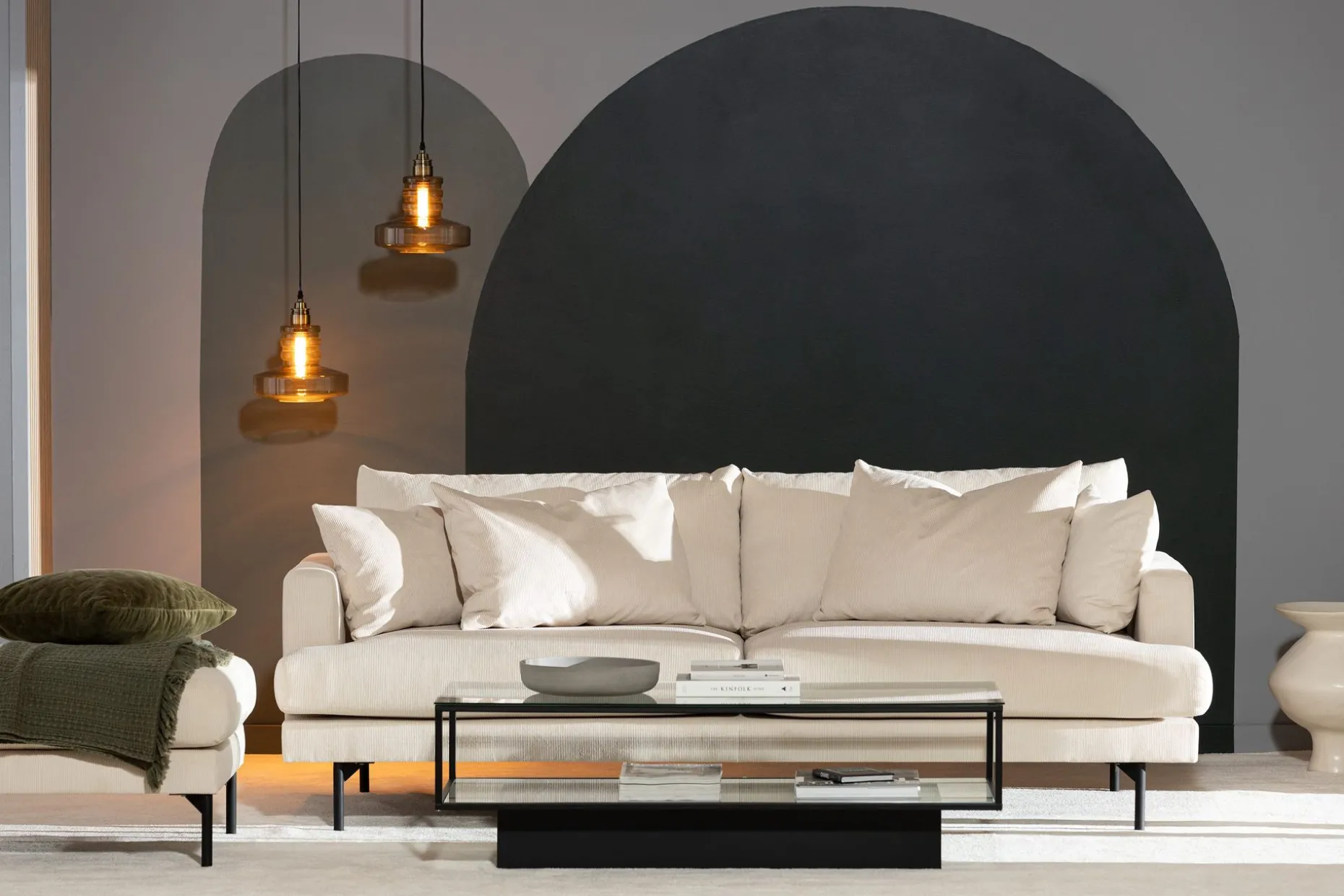 Menard Soffgrupp 4-sits + 4-sits Manchestersoffa