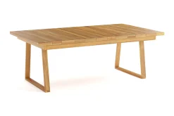 Menorca Stort Rektangulärt Matbord i trä Utomhus 100x180 cm