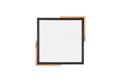 Meta LED Plafond mattsvart/ trä
