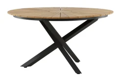 Mexico Matbord Utomhus Rund 140 cm Brun/Svart