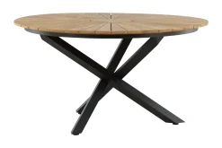 Mexico Matbord Utomhus Rund 140 cm Brun/Svart