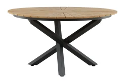 Mexico Matbord Utomhus Rund 140 cm Brun/Svart