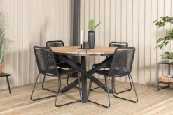 Mexico Matgrupp Utomhus Rund Ø140cm + 4 Lindos Stolar