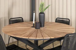 Mexico Matgrupp Utomhus Rund Ø140cm + 4 Lindos Stolar