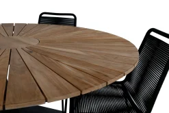 Mexico Matgrupp Utomhus Rund Ø140cm + 4 Lindos Stolar